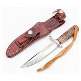 2008 SCAR Knives GCKC Pinned Stag Mini Fighter w/