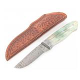 Ken McFall Raindrop Damascus Giraffe Bone Drop Poi