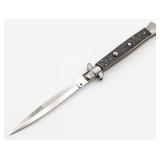 Frank B 11in Rams Horn Stiletto Switchblade Knife