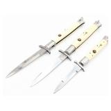 (3) Rizzuto Estileto Synth White Swing Guard Switc