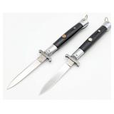 Unmarked Synth Black Swing Guard Switchblade Knive