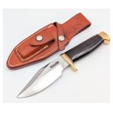 1980's Randall Model 19 5in Black Micarta Bushmast