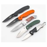 (5) Various Brand Modern Folding Knives