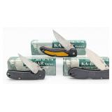 (3) NIB Ka-Bar Synth Black Folding Knives
