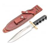 Randall Model 14 Black Micarta Attack Knife w/ She
