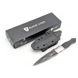 NIB Buck Black Label Damascus Boot Dagger w/ Sheat