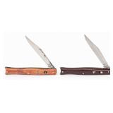 (2) Edgemaster Synthetic Fishtail Switchblade Kniv
