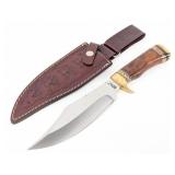 Impact Custom Knives Smooth Wood Bowie Knife w/ Sh