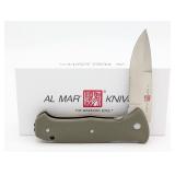 NIB Al Mar SERE 2020 OD Green Flipper Folding Knif