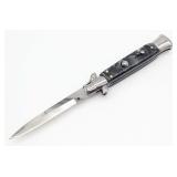 AKC 9in Marbled Black Synth Stiletto Switchblade K