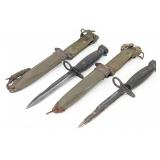 Vietnam Era U.S. Conetta & Bauer M7 Bayonets w/ Sc
