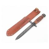 Stacked Leather M7 Bayonet w/ Sheath