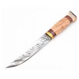 Custom Jesse Birds Eye Maple Damascus Hunting Knif