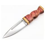 Custom Jesse Nordic Burled Wood Dagger