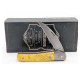 NIB 2021 Excelsior Chuck Hawes Damascus Yellow Bra