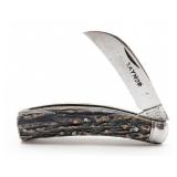 Saynor Cooke & Ridal Stag Hawkbill Knife