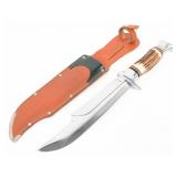 Edgemark 469 Stag Bowie Knife w/ Sheath