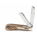 New York Knife Co. Rehandled Stag Long Pull Sheeps