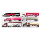 (6) 1/64 Ertl Semi Trucks and Trailers