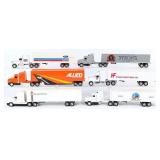(6) 1/64 Ertl Semi Trucks and Trailers