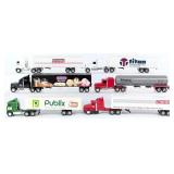 (6) 1/64 Ertl Semi Trucks and Trailers