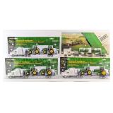 (4) 1/64 Ertl John Deere Equipment Hauling Sets