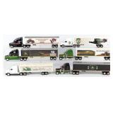(6) 1/64 Ertl & SpecCast JD & Case IH Semi Trucks