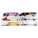 (6) 1/64 Ertl & Penjoy Semi Trucks and Trailers