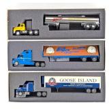 (3) 1/64 Penjoy Semi Trucks & Trailers