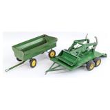 1/16 Ertl John Deere Front Loader, Trailer, and Wa