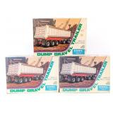 (3) 1/25 Ertl Dump Gravel Trailer Model Kits