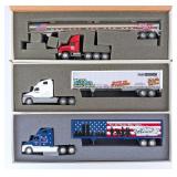 (3) 1/64 Penjoy Semi Trucks & Trailers