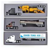 (3) 1/64 Penjoy Semi Trucks & Trailers