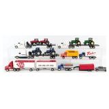 1/64 Ertl Semi Trucks, Dump Truck, Box Trucks, and