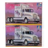 (2) 1/24 Italeri Freightliner FLD 120 Conventional