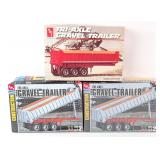 (3) 1/25 AMT / Ertl Tri-Axle Gravel Trailer Model