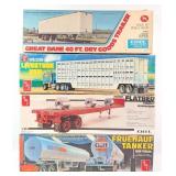 1/25 Ertl / AMT Fruehauf Tanker, Livestock Van, Fl