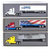 (3) 1/64 Penjoy Semi Trucks & Trailers