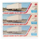(3) 1/25 Ertl Great Dane 40ft Dry Goods Trailer Mo