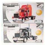 (2) 1/28 Testors Peterbilt 378 Semi Truck Metal Bo