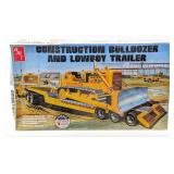1/25 AMT Construction Bulldozer and Lowboy Trailer