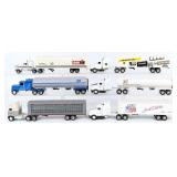 (6) 1/64 Ertl Semi Trucks and Trailers