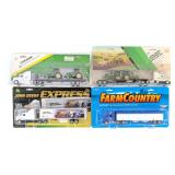 1/64 Ertl John Deere Semi Trucks and Semi with Gra