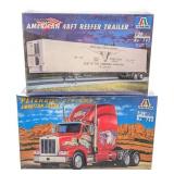 1/24 Italeri Peterbilt 377 Semi and 48ft Reefer Tr