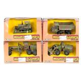 1/64 Ertl Mighty Corps Military Bulldozer, Loader,