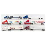 (6) 1/64 Ertl & Penjoy Semi Trucks and Trailers