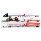 (6) 1/64 Ertl & Penjoy Semi Trucks and Trailers