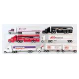 (6) 1/64 Ertl Semi Trucks and Trailers