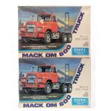 (2) 1/25 AMT Mack DM600 Semi Truck Model Kit