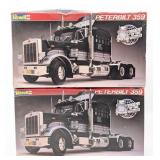 (2) 1/25 Revell Peterbilt 359 "Black Magic" Semi